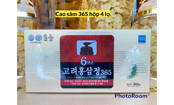 Cao sâm 365 hộp 4 lọ